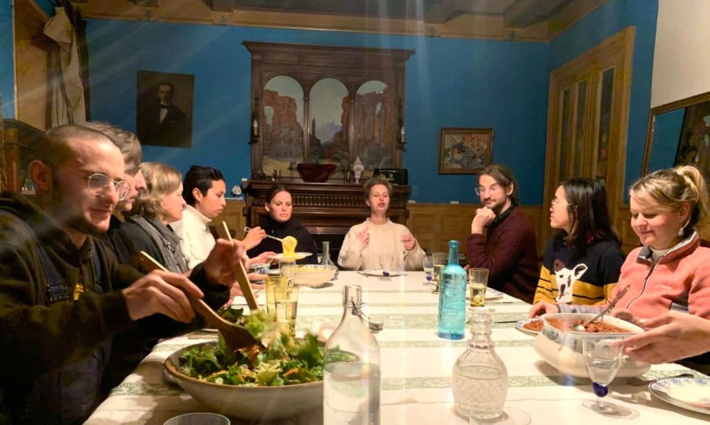 community sharing meal