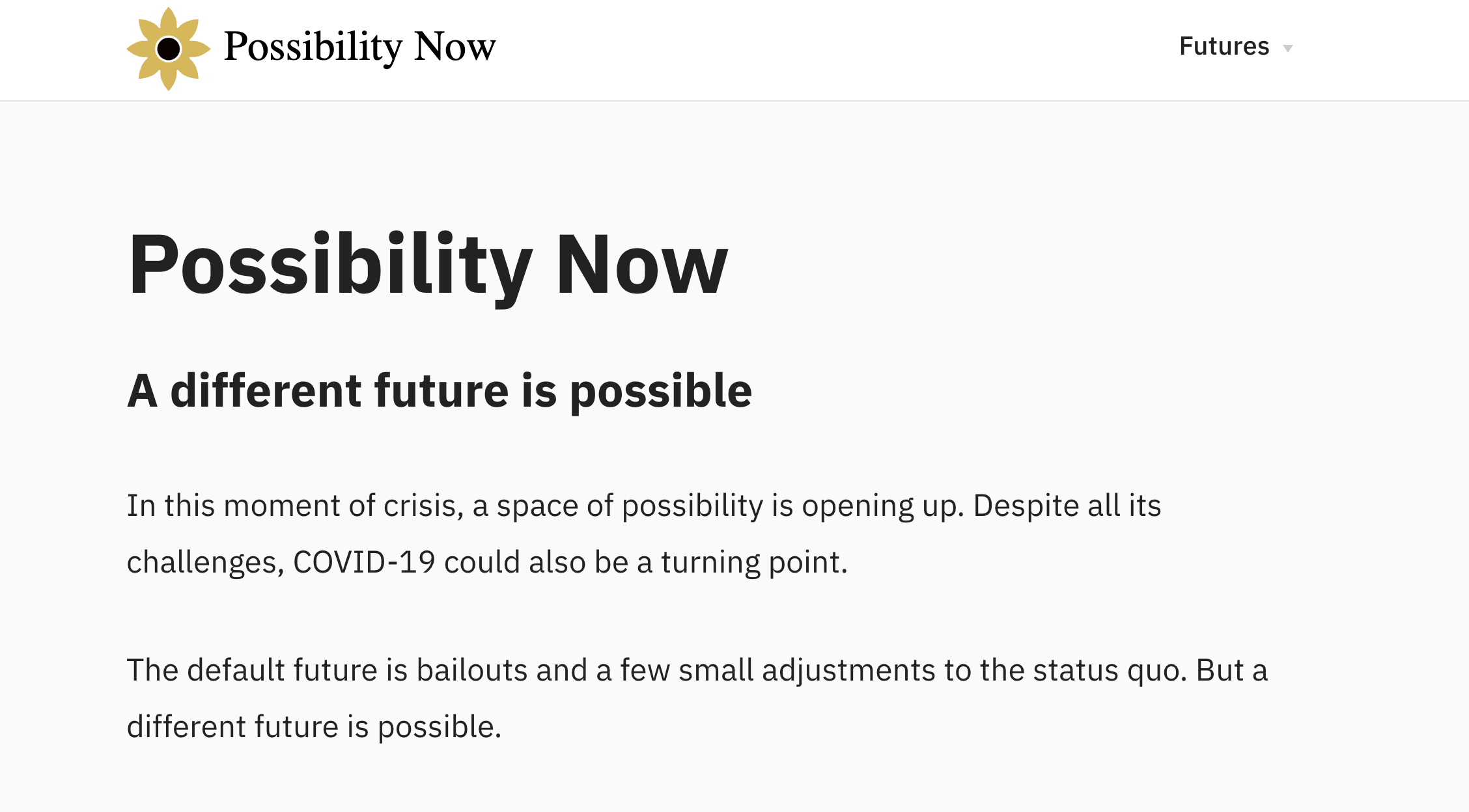 Possibility Now